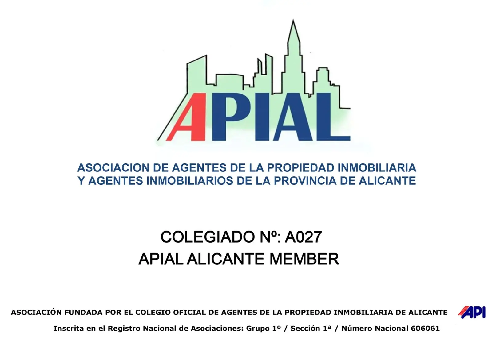 Member of Agentes de la Propiedad Inmobiliaria